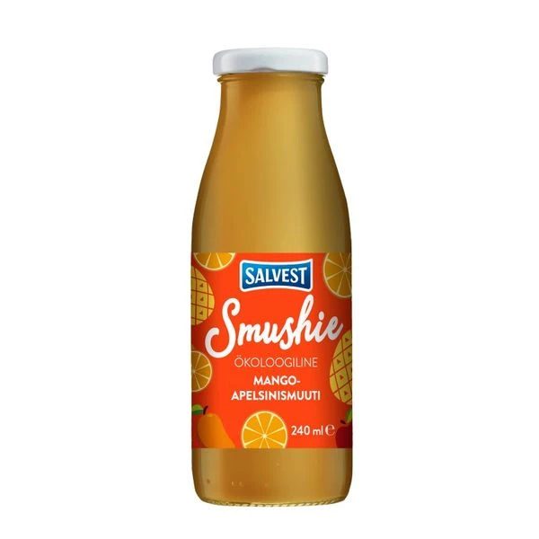 SALVEST Smushie BIO Ovocné smoothie s mangem, ananasem a pomerančovou dužinou